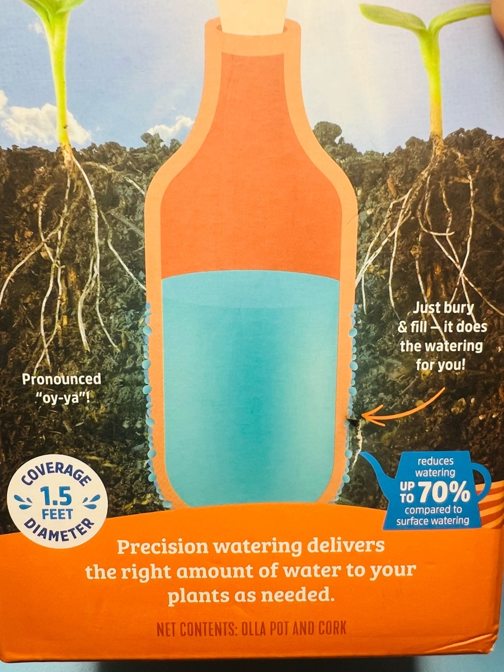 Back to the Roots Terracotta Olla Pot Self-Watering System 700mL NIB - Picture 9 of 10